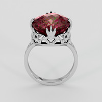 11.08 Ct. Pinkish Red Rubellite Tourmaline Ring, 18K White Gold 3