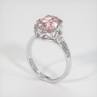 5.28 Ct. Padparadscha Sapphire Ring, 18K White Gold 2
