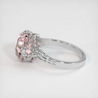 5.28 Ct. Padparadscha Sapphire Ring, 18K White Gold 4
