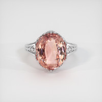 8.08 Ct. Sapphire Ring, 18K White Gold 1