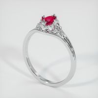 Ruby Ring 0.62 Ct. 18K White Gold Preview