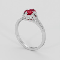 1.03 Ct. Ruby Ring, 18K White Gold 2
