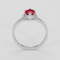 1.03 Ct. Ruby Ring, 18K White Gold 3