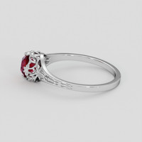 1.07 Ct. Purplish Red Ruby Ring, 18K White Gold 4