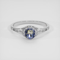 0.64 Ct. Bi Color Sapphire Ring, 18K White Gold 1