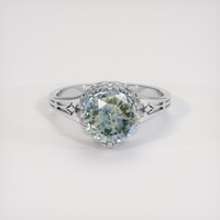 3.16 Ct. Bi Color Sapphire Ring, 18K White Gold 1