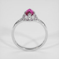 1.04 Ct. Reddish Pink Sapphire Ring, 18K White Gold 3