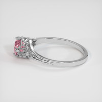1.15 Ct. Padparadscha Sapphire Ring, 18K White Gold 4