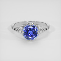 1.76 Ct. Blue Sapphire Ring, 18K White Gold 1