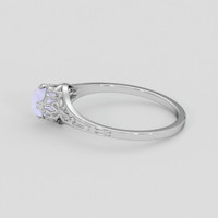 0.92 Ct. Purple Sapphire Ring, 18K White Gold 4