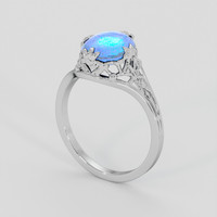 4.95 Ct. Blue Sapphire Ring, 18K White Gold 2