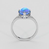 2.91 Ct. Blue Sapphire Ring, 18K White Gold 3