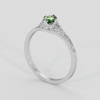 0.41 Ct. Green Sapphire Ring, 18K White Gold 2