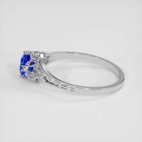 0.63 Ct. Blue Sapphire Ring, 18K White Gold 4
