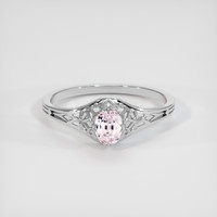 0.47 Ct. Pink Sapphire Ring, 18K White Gold 1