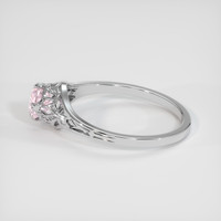0.47 Ct. Pink Sapphire Ring, 18K White Gold 4