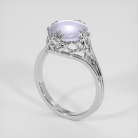 4.60 Ct. Purplish Blue Sapphire Ring, 18K White Gold 2