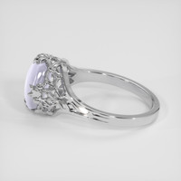 4.60 Ct. Purplish Blue Sapphire Ring, 18K White Gold 4