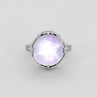 22.91 Ct. Violet Sapphire Ring, 18K White Gold 1