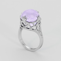 22.91 Ct. Violet Sapphire Ring, 18K White Gold 2