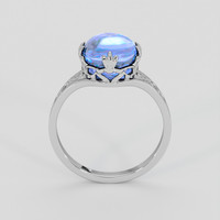 5.53 Ct. Purplish Blue Sapphire Ring, 18K White Gold 3