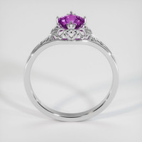 0.62 Ct. Pinkish Purple Sapphire Ring, 18K White Gold 3