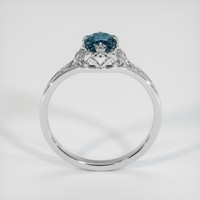 0.94 Ct. Greenish Blue Sapphire Ring, 18K White Gold 3