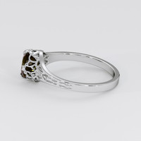 0.83 Ct. Greenish Brown Sapphire Ring, 18K White Gold 4