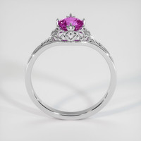 0.65 Ct. Pinkish Purple Sapphire Ring, 18K White Gold 3