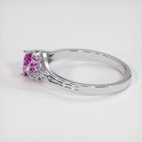 0.65 Ct. Pinkish Purple Sapphire Ring, 18K White Gold 4