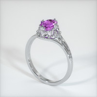 1.04 Ct. Sapphire Ring, 18K White Gold 2