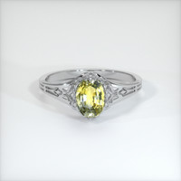 1.21 Ct. Bi Color Sapphire Ring, 18K White Gold 1