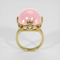 20.31 Ct. Pink Rose Quartz Ring, 10K Yellow Gold 3