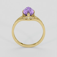 1.42 Ct. Purple Amethyst Ring, 10K Yellow Gold 3