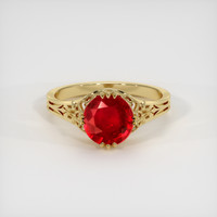 1.67 Ct. Ruby Ring, 10K Yellow Gold 1