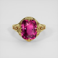 5.62 Ct. Pink Sapphire Ring, 10K Yellow Gold 1