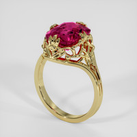 5.62 Ct. Pink Sapphire Ring, 10K Yellow Gold 2