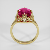 5.62 Ct. Pink Sapphire Ring, 10K Yellow Gold 3