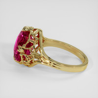 5.62 Ct. Pink Sapphire Ring, 10K Yellow Gold 4