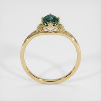 1.03 Ct. Bluish Green Sapphire Ring, 10K Yellow Gold 3
