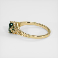 1.03 Ct. Bluish Green Sapphire Ring, 10K Yellow Gold 4