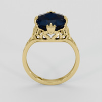 6.15 Ct. Blue Sapphire Ring, 10K Yellow Gold 3