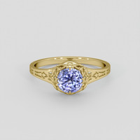 1.18 Ct. Purple Sapphire Ring, 10K Yellow Gold 1