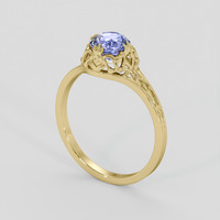 1.18 Ct. Purple Sapphire Ring, 10K Yellow Gold 2