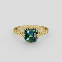 2.07 Ct. Bi Color Sapphire Ring, 10K Yellow Gold 1