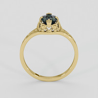 1.34 Ct. Bluish Green Sapphire Ring, 10K Yellow Gold 3