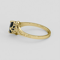 1.34 Ct. Bluish Green Sapphire Ring, 10K Yellow Gold 4