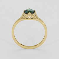 1.08 Ct. Bluish Green Sapphire Ring, 10K Yellow Gold 3