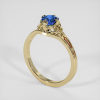 1.09 Ct. Blue Sapphire Ring, 10K Yellow Gold 2