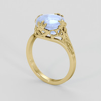 5.88 Ct. Blue Sapphire Ring, 10K Yellow Gold 2